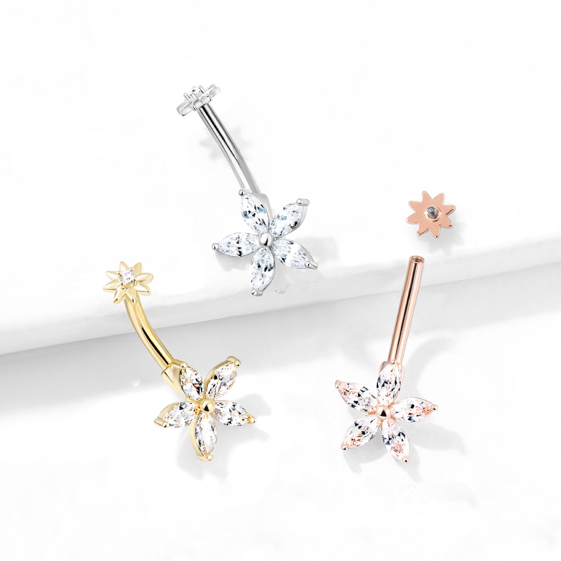 Piercing Nombril ENORA en Acier et Zirconium