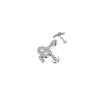 Piercing Labret ENZA en Acier et Zirconium