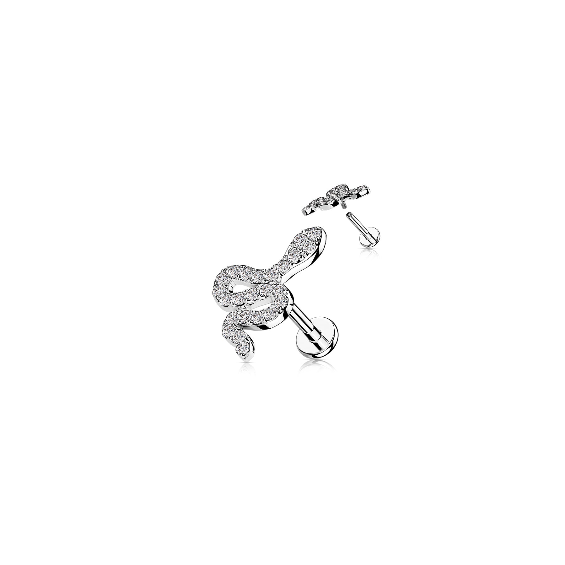 Piercing Labret ENZA en Acier et Zirconium