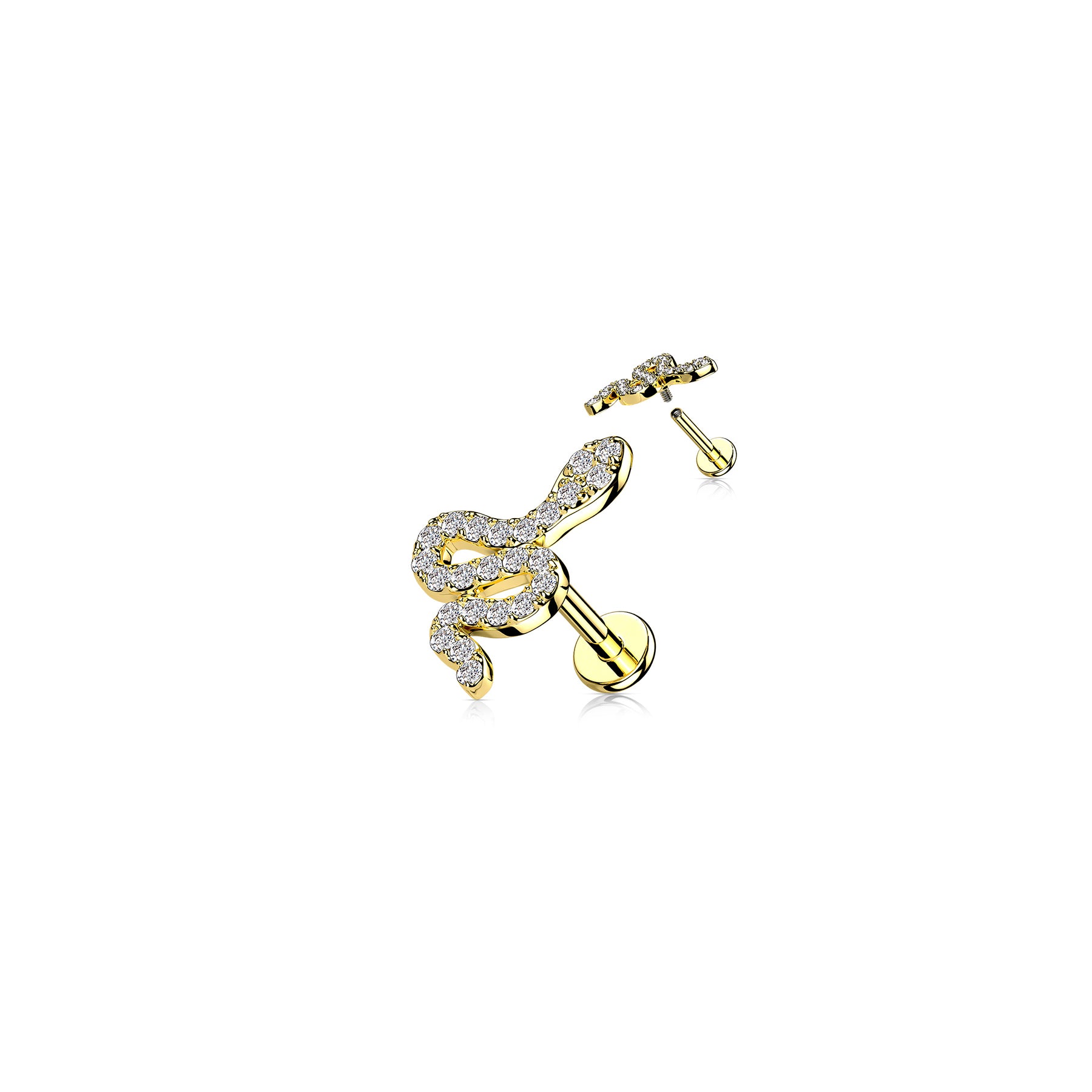 Piercing Labret ENZA en Acier et Zirconium