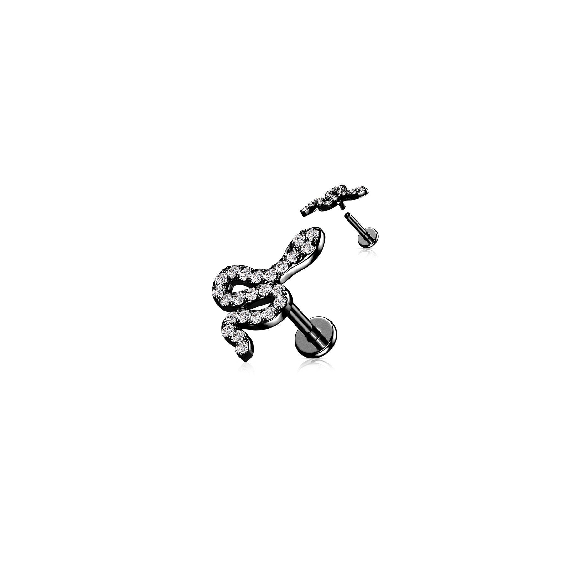 Piercing Labret ENZA en Acier et Zirconium