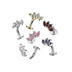 Piercing Labret FIONA en Titane et Opale