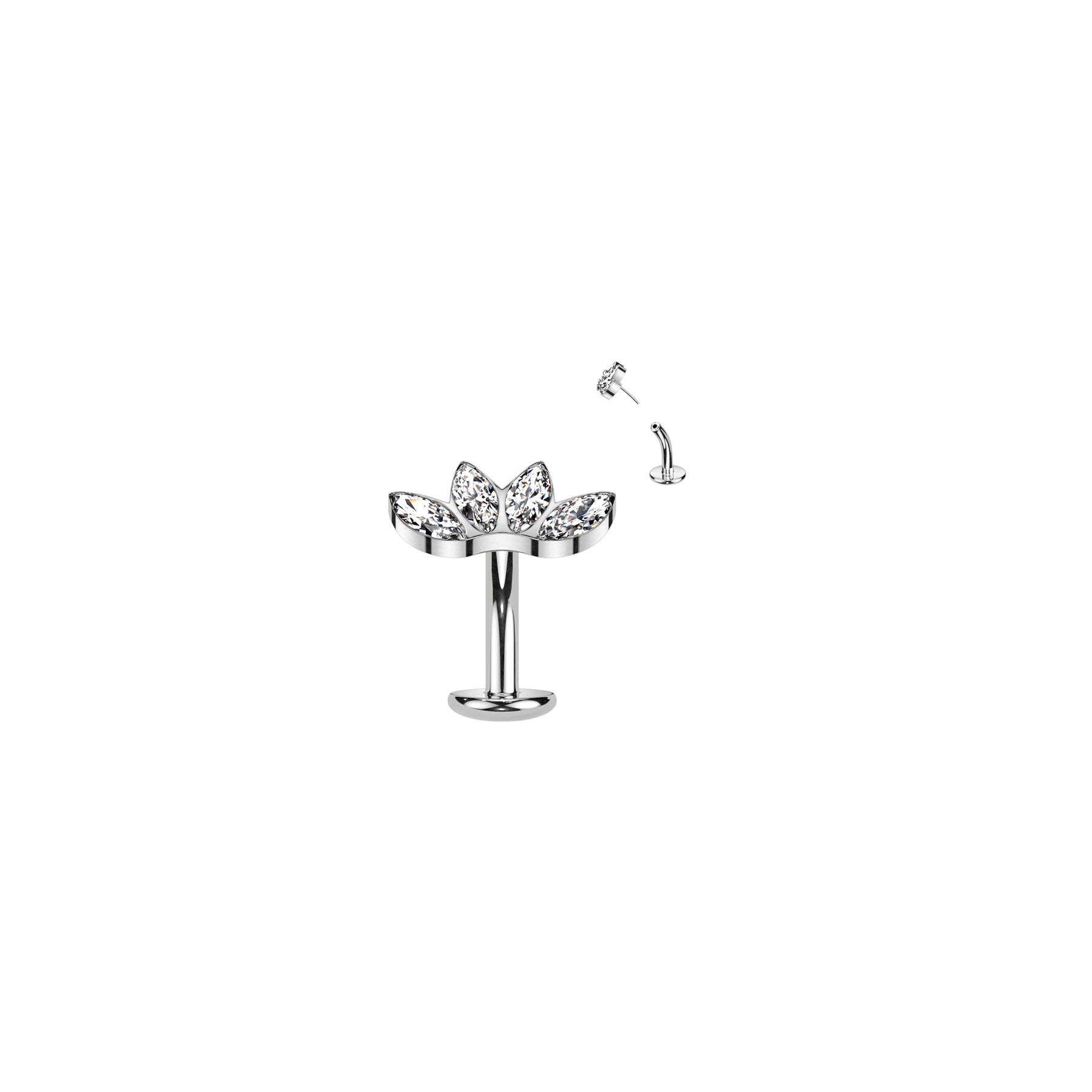 Piercing Labret FIONA en Titane et Opale