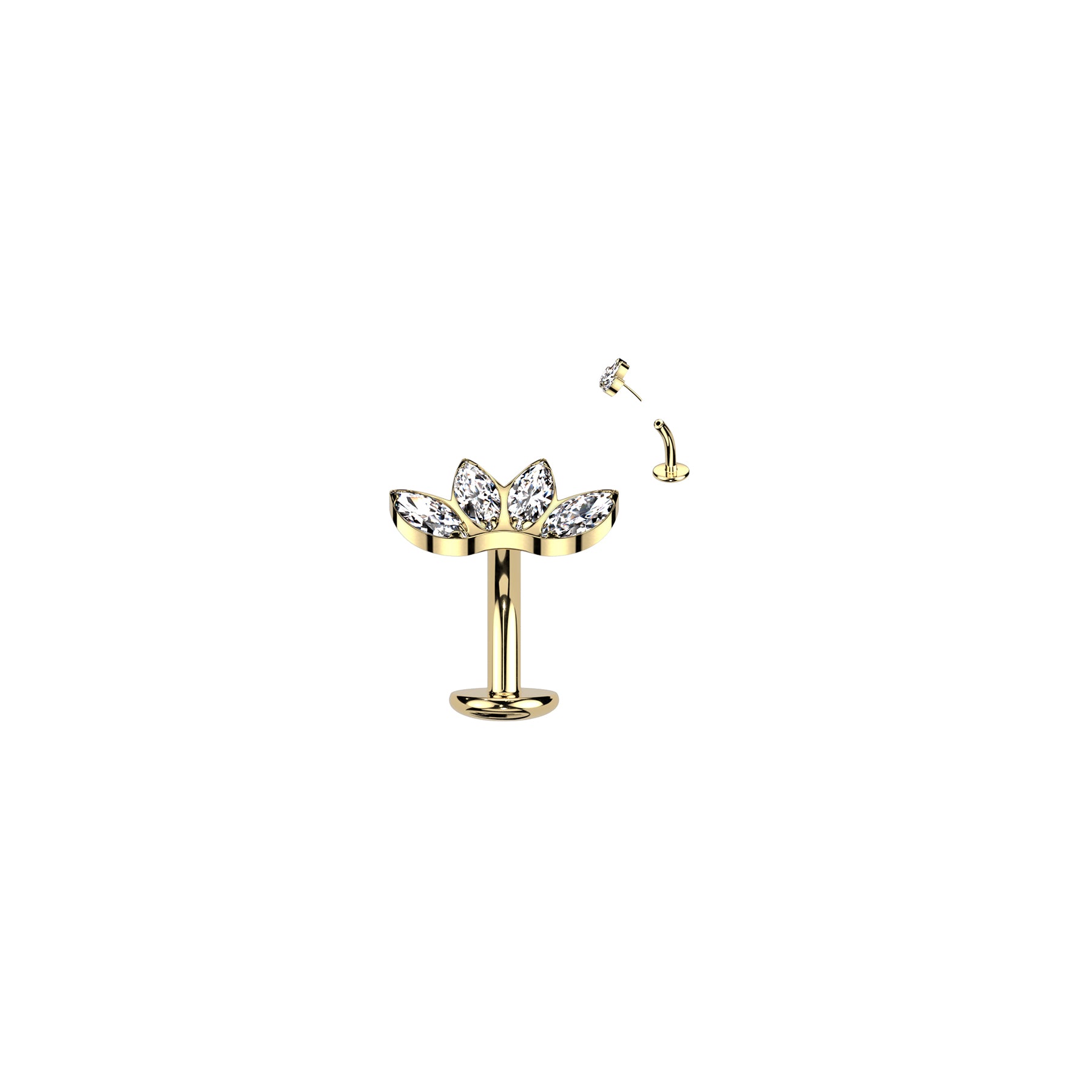 Piercing Labret FIONA en Titane et Opale