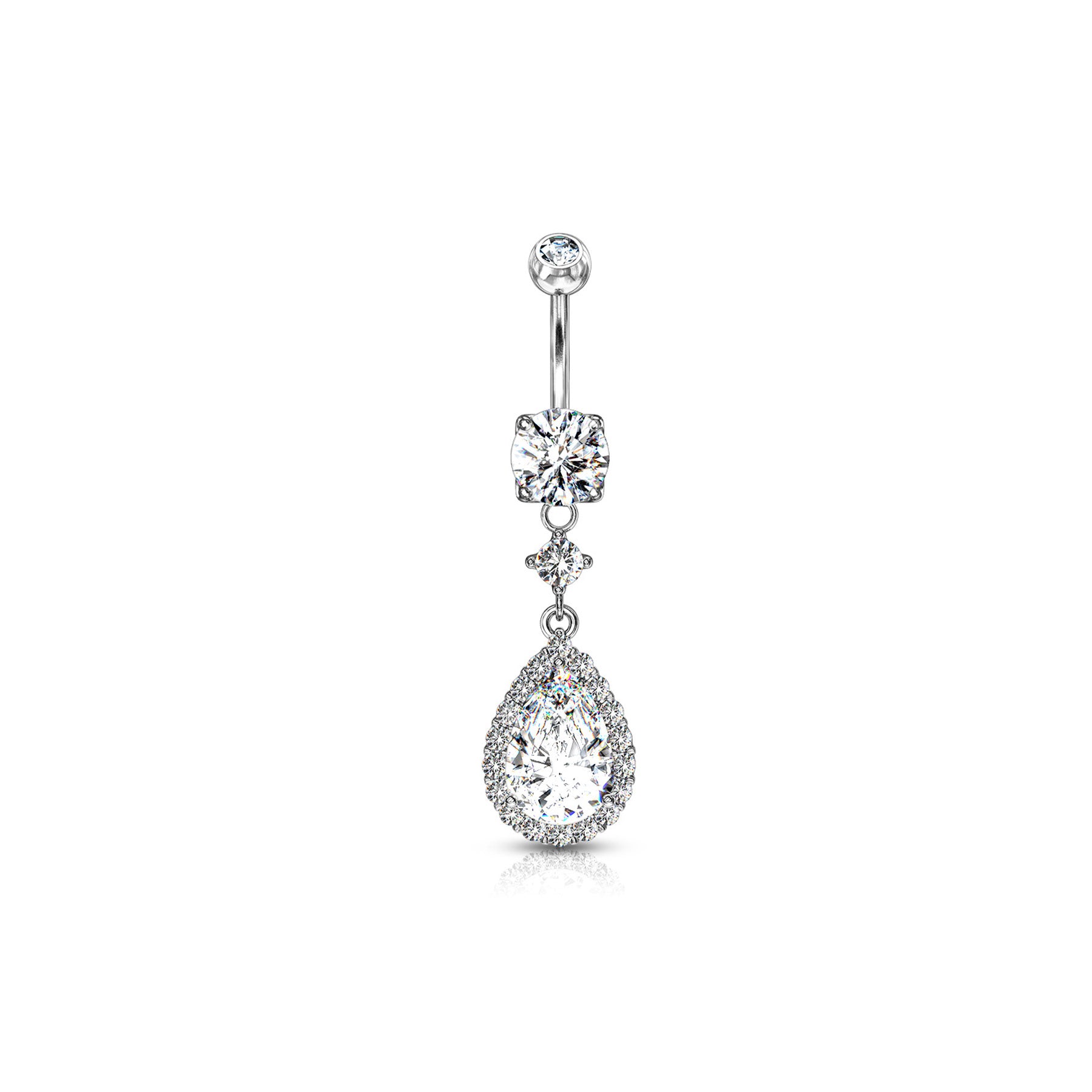 Piercing Nombril GEENA en Acier et Zirconium
