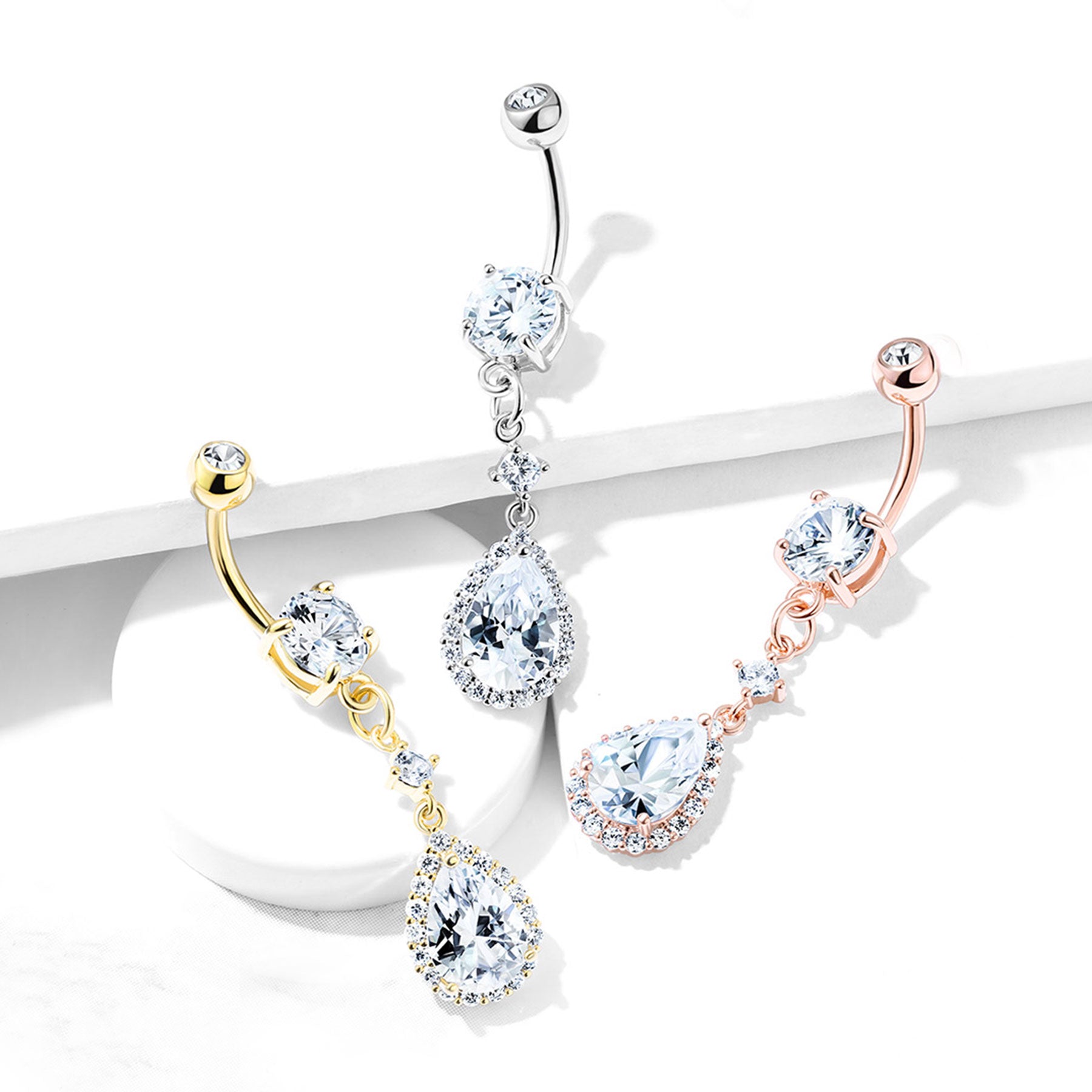 Piercing Nombril GEENA en Acier et Zirconium