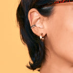 Piercing Oreille GIA en Plaqué Or, Platine et Zirconium