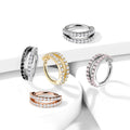 Piercing Oreille GIA en Plaqué Or, Platine et Zirconium
