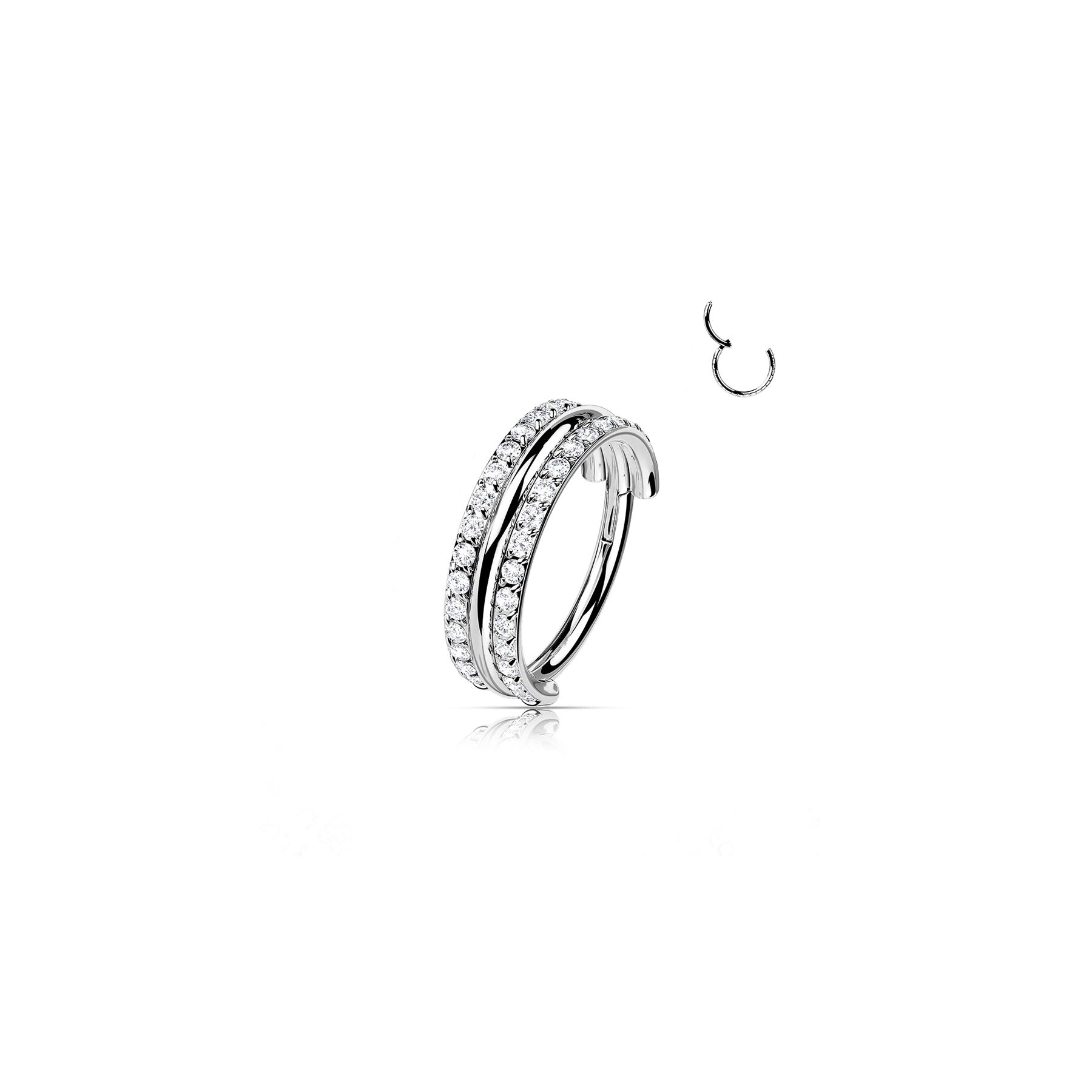 Piercing Oreille GINA en Titane et Oxydes de Zirconium