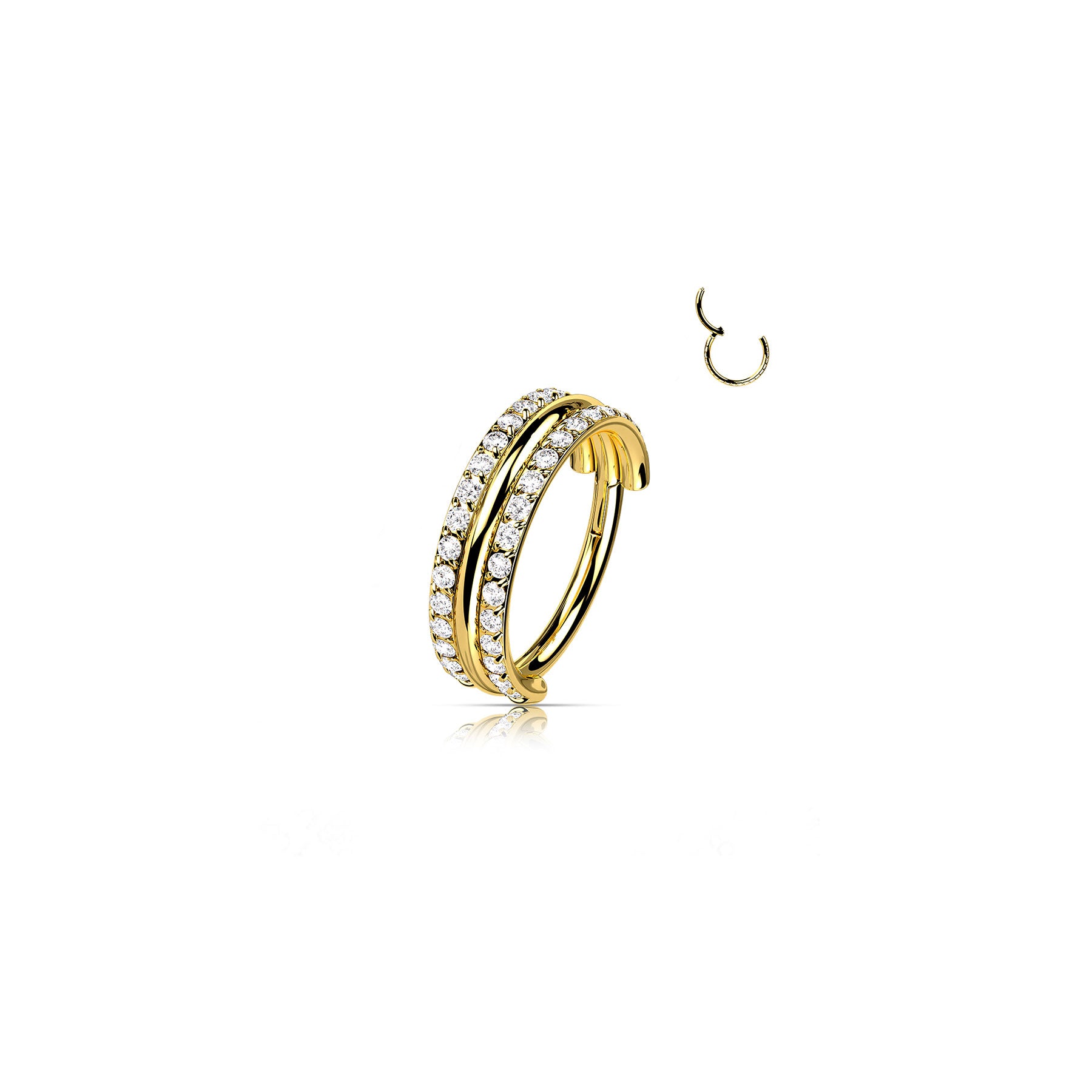 Piercing Oreille GINA en Titane et Oxydes de Zirconium