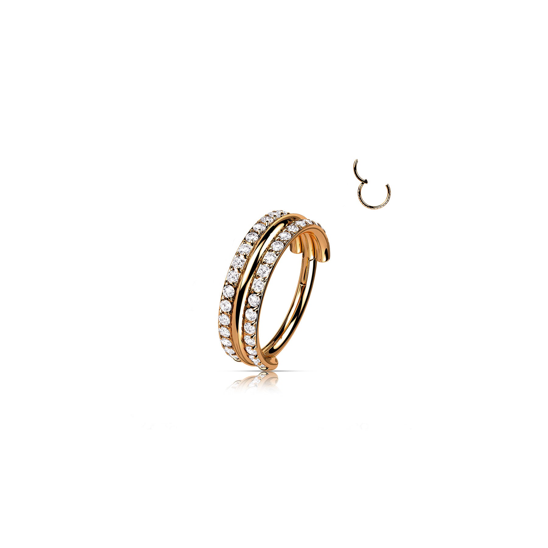Piercing Oreille GINA en Titane et Oxydes de Zirconium