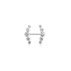 Piercing Téton GLENNA en Acier et Cristal