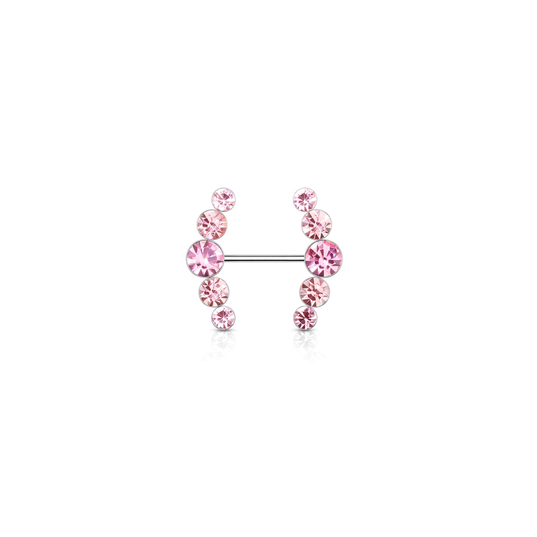 Piercing Téton GLENNA en Acier et Cristal