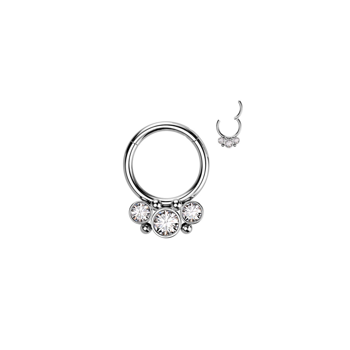 Piercing Nez GRECIA en Acier et Zirconium