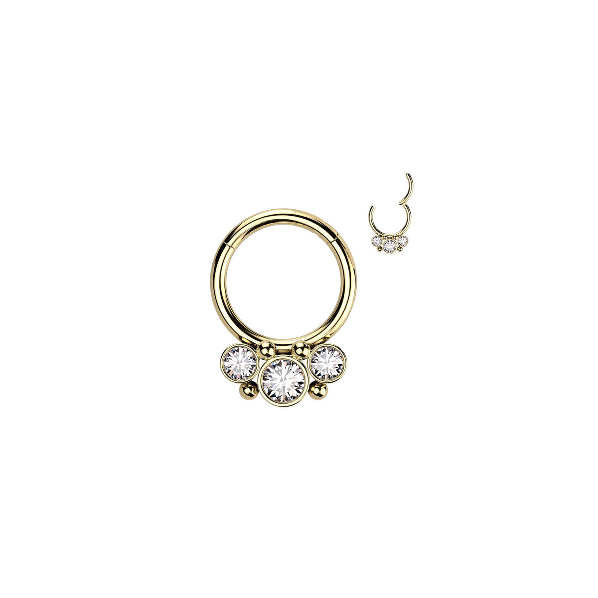 Piercing Nez GRECIA en Acier et Zirconium