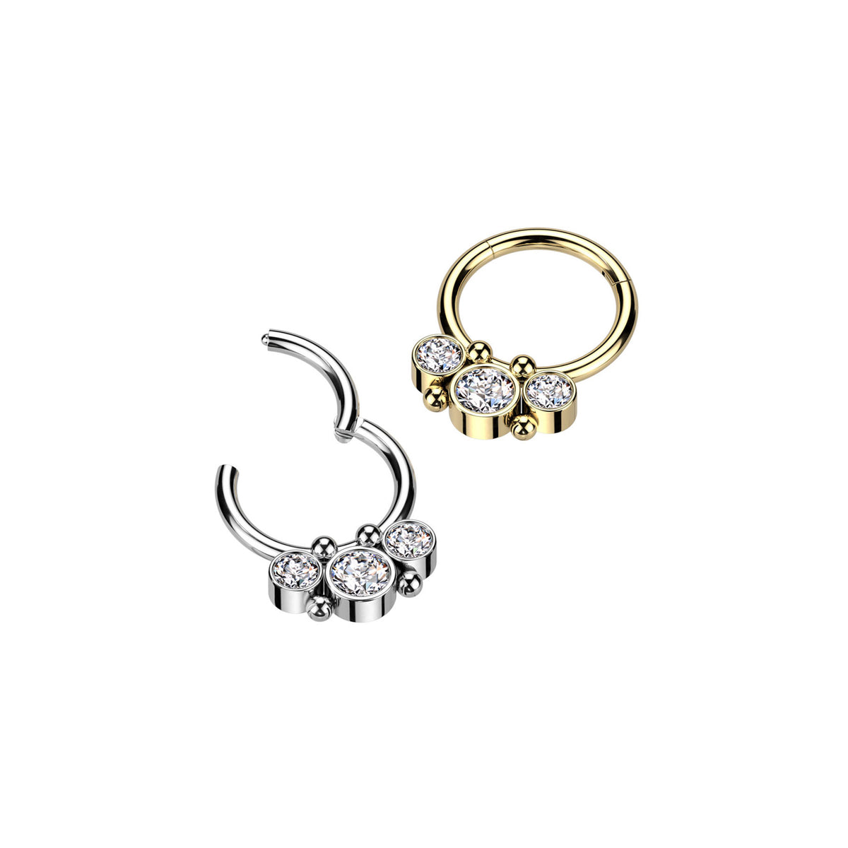 Piercing Nez GRECIA en Acier et Zirconium
