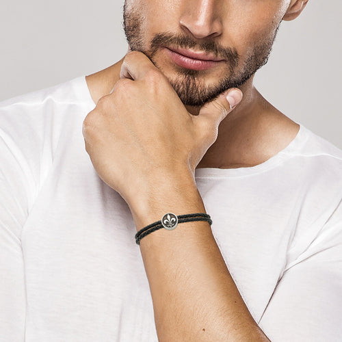 Bracelet GABRIEL en Cuir et Acier