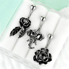 Set de 3 Piercings Nombril GLENDA en Acier