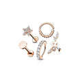 Set de 5 Piercings Oreille LIBERTY en Acier Chirurgical
