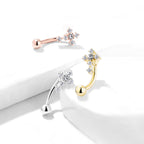 Piercing Arcade / Nombril HALIMA en Acier et Zirconium