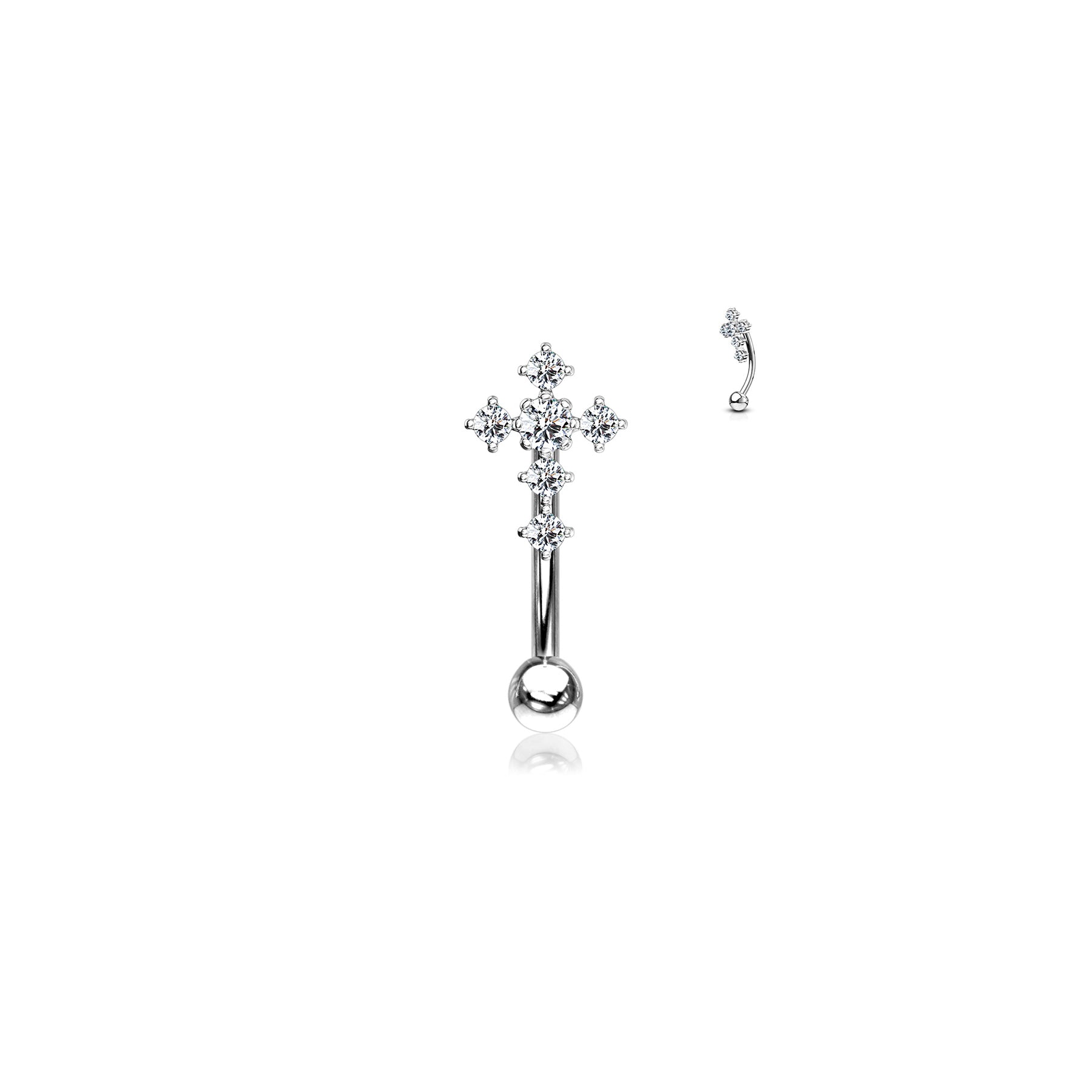 Piercing Arcade / Nombril HALIMA en Acier et Zirconium
