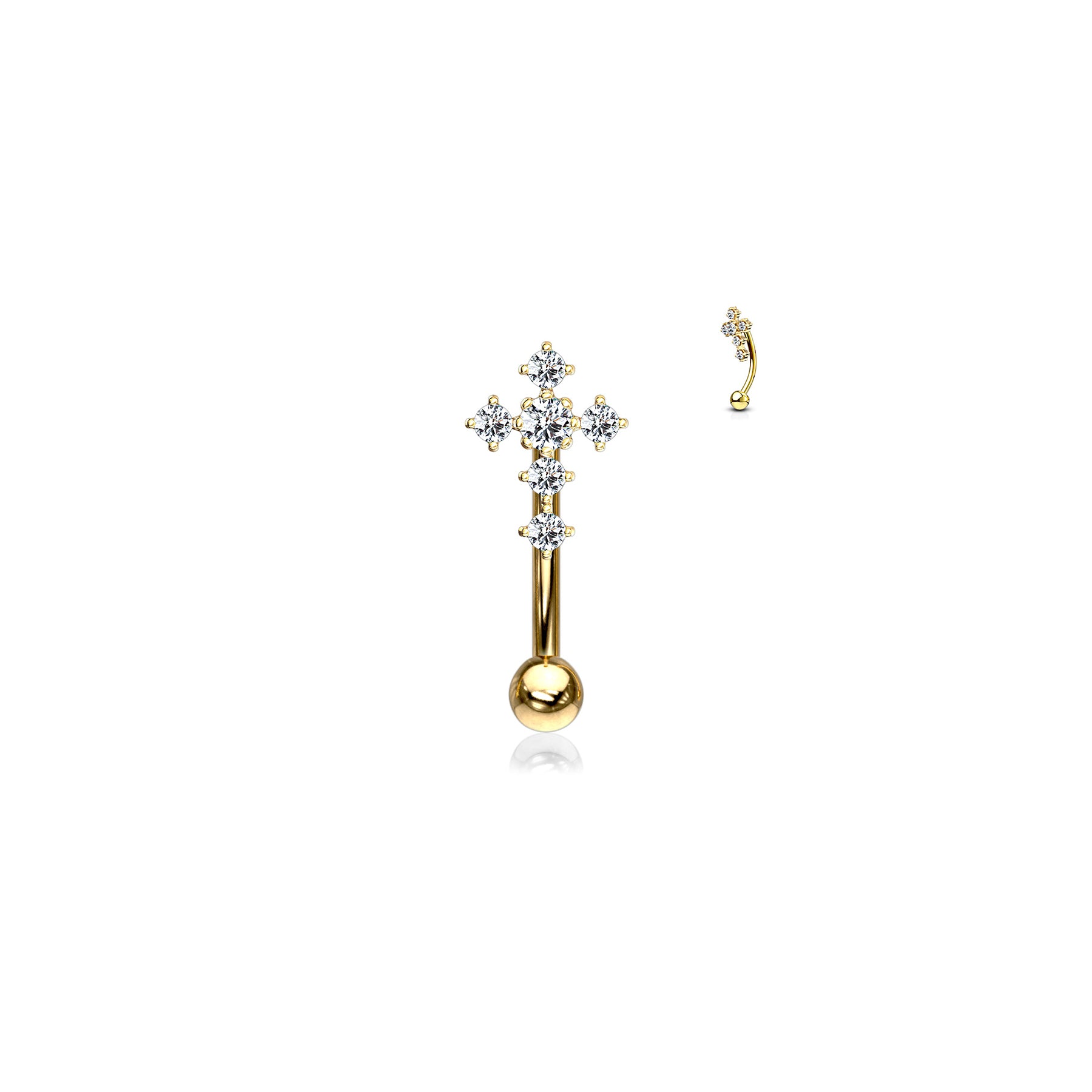 Piercing Arcade / Nombril HALIMA en Acier et Zirconium