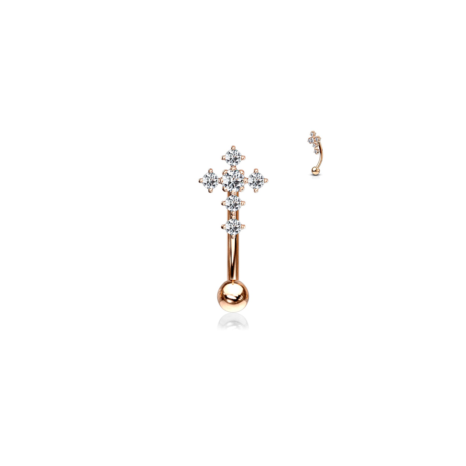Piercing Arcade / Nombril HALIMA en Acier et Zirconium