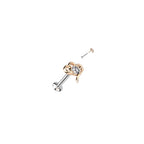 Piercing Labret HANA en Acier et Zirconium