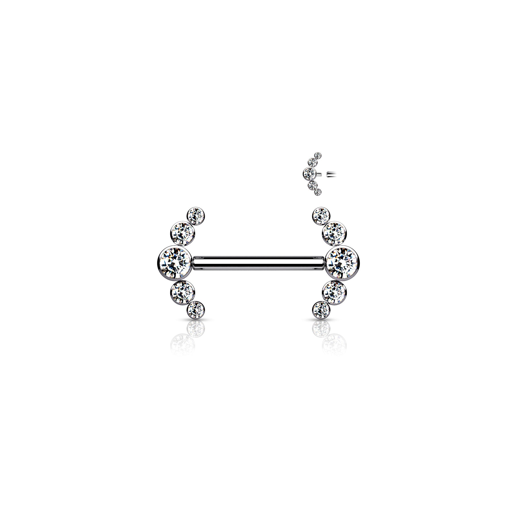 Piercing Téton HEDAYA en Titane et Zirconium