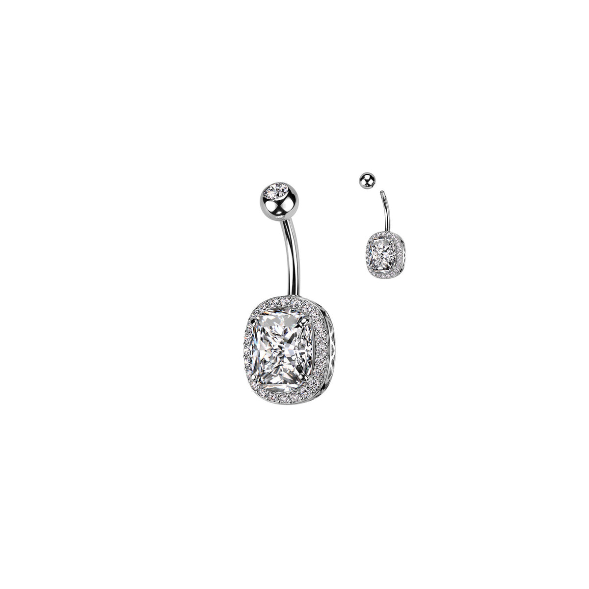 Piercing Nombril HOURIA en Acier et Zirconium