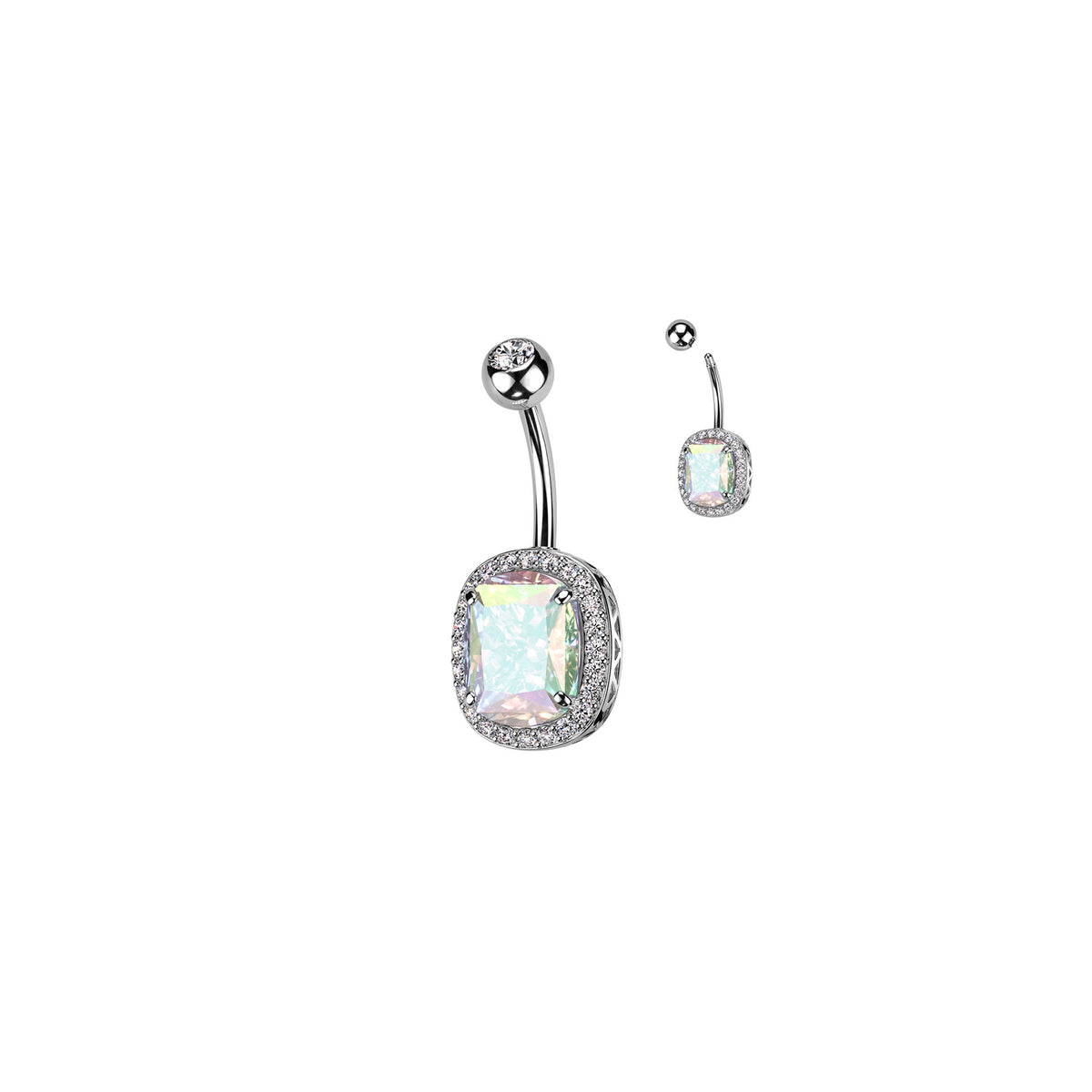 Piercing Nombril HOURIA en Acier et Zirconium