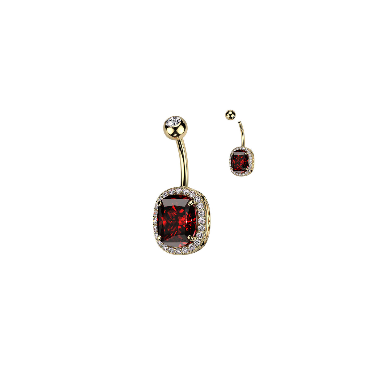 Piercing Nombril HOURIA en Acier et Zirconium