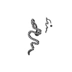 Piercing Nombril Inversé HYDIA avec Serpent Pavé de Zircons