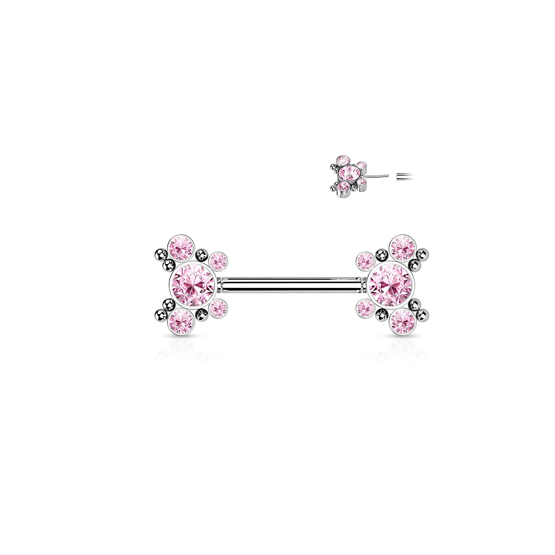 Piercing Téton MACHA en Acier et Zirconium