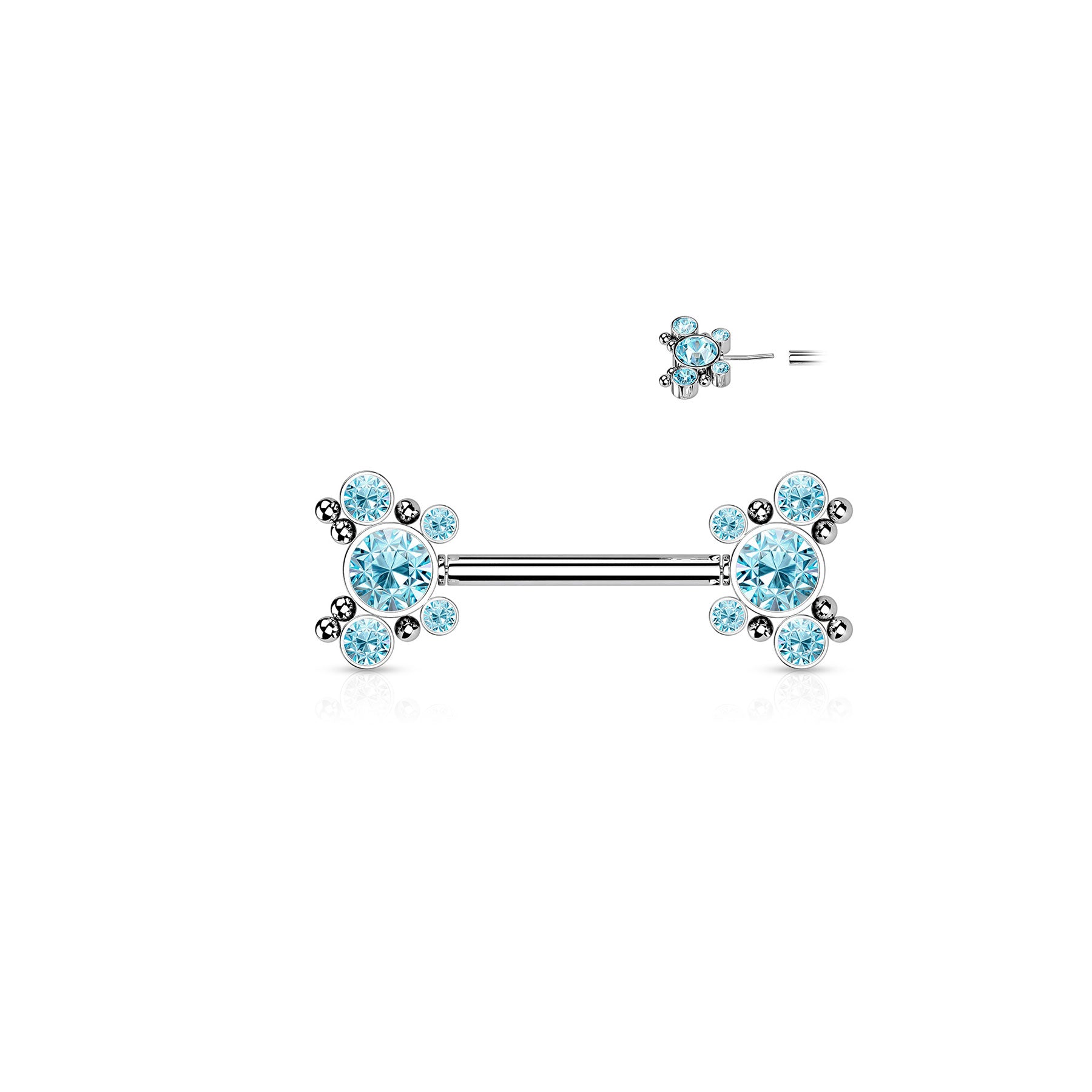 Piercing Téton MACHA en Acier et Zirconium
