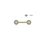 Piercing Téton LOUNA en Acier et Zirconium