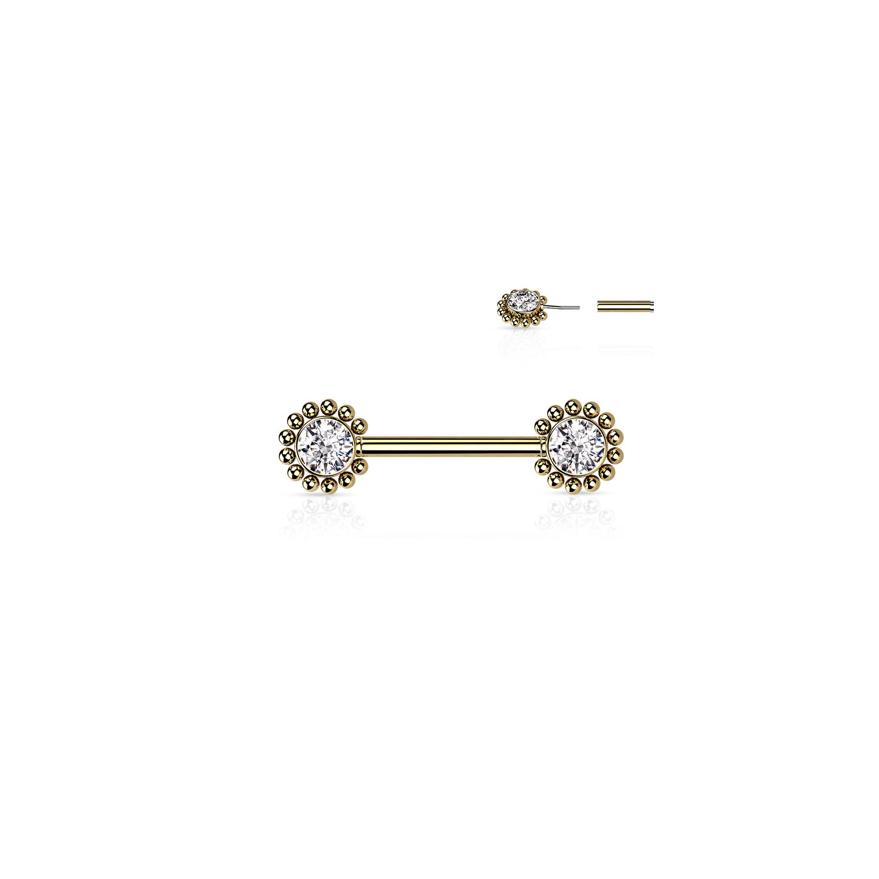 Piercing Téton LOUNA en Acier et Zirconium