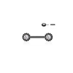 Piercing Téton LOUNA en Acier et Zirconium