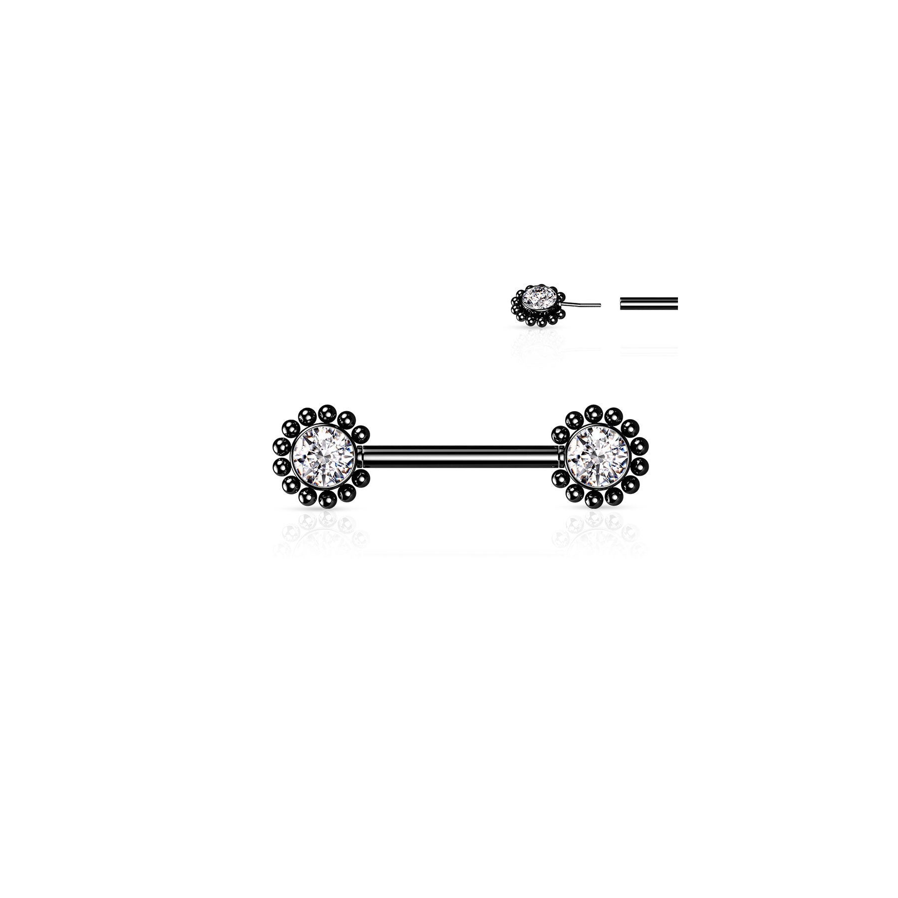 Piercing Téton LOUNA en Acier et Zirconium