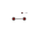 Piercing Téton LOUNA en Acier et Zirconium
