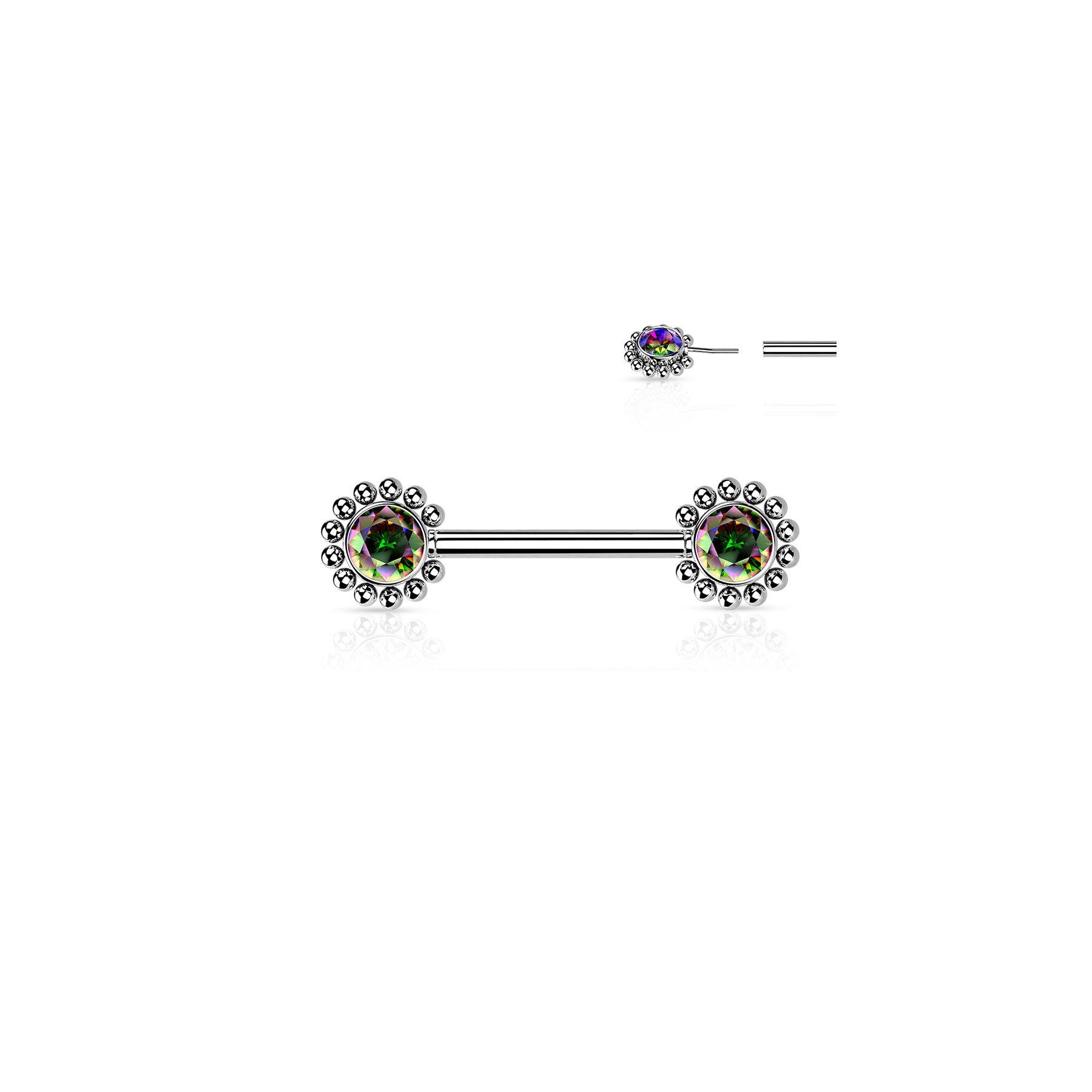 Piercing Téton LOUNA en Acier et Zirconium