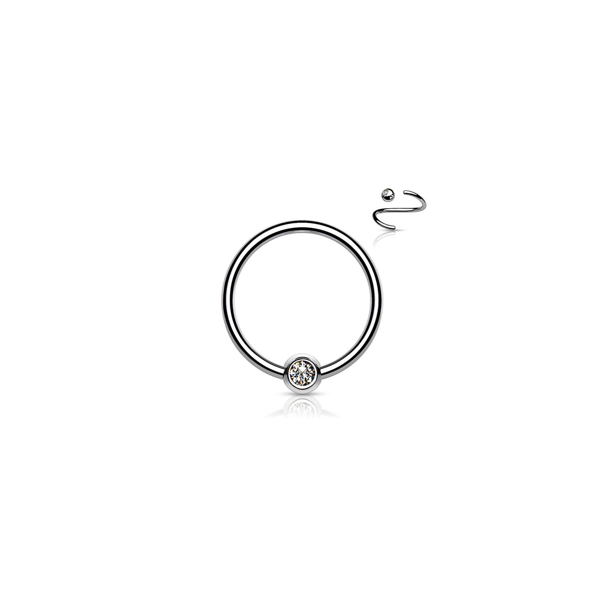 Piercing Nez / Oreille ILEYDA en Titane et Zirconium