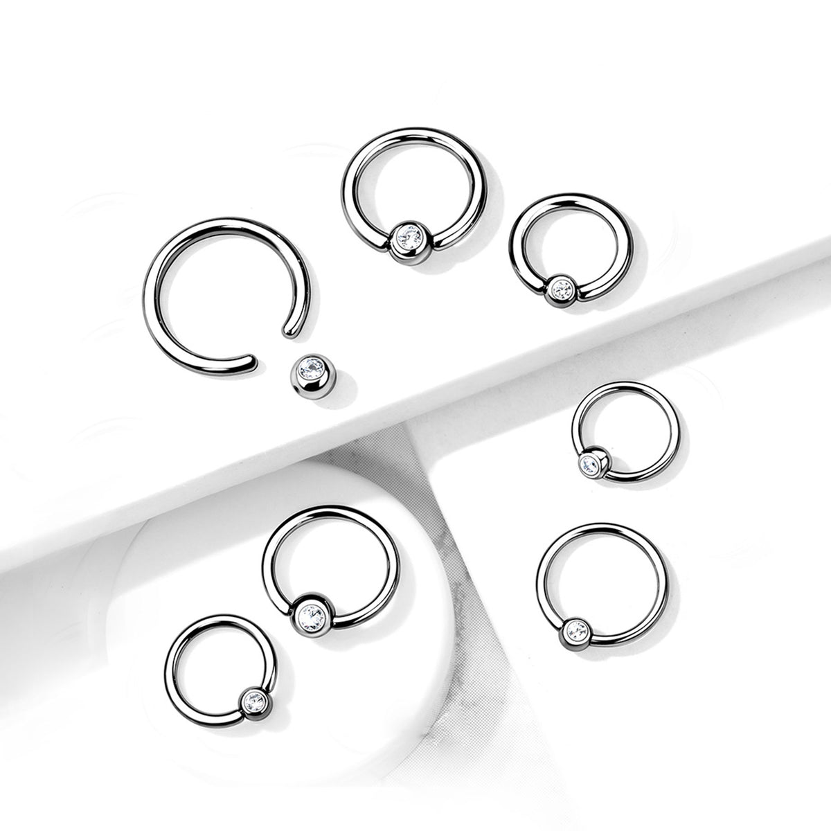 Piercing Nez / Oreille ILEYDA en Titane et Zirconium