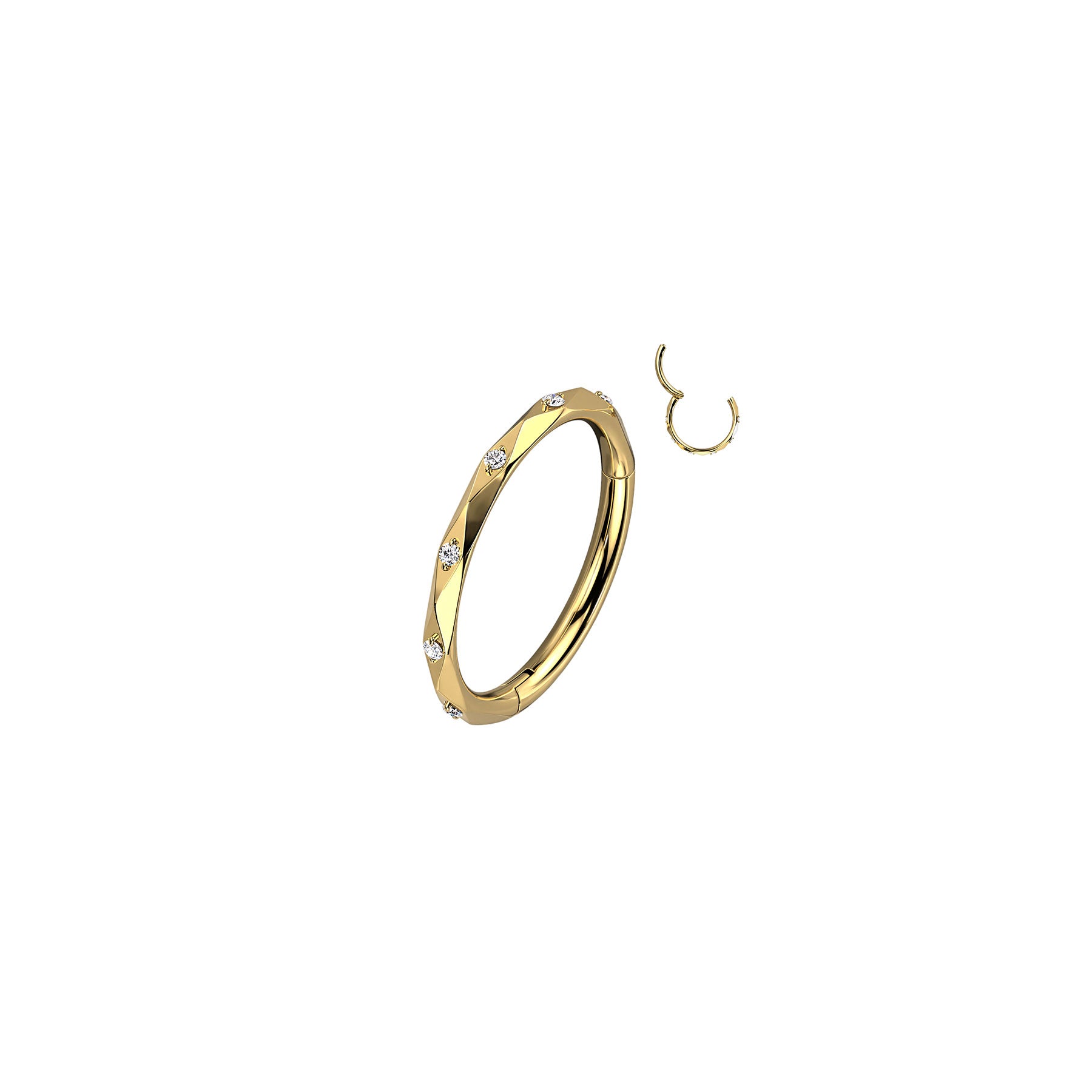 Piercing Oreille ou Nez ISABELLA en Titane et Zirconium