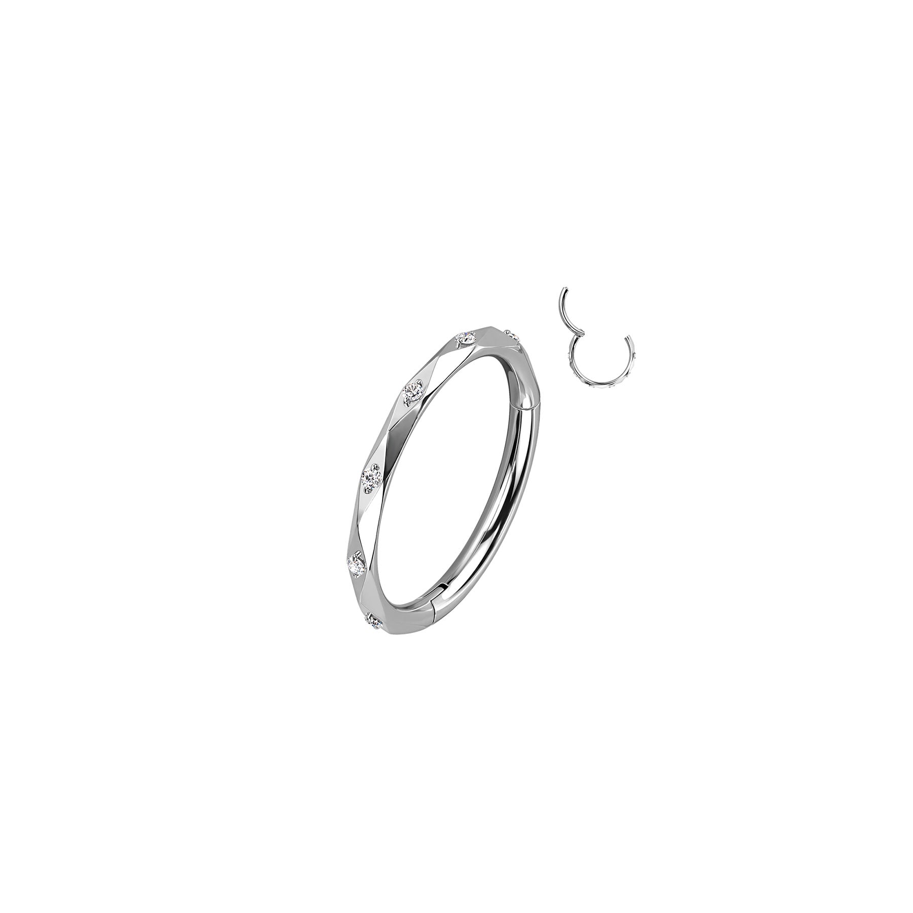 Piercing Oreille ou Nez ISABELLA en Titane et Zirconium