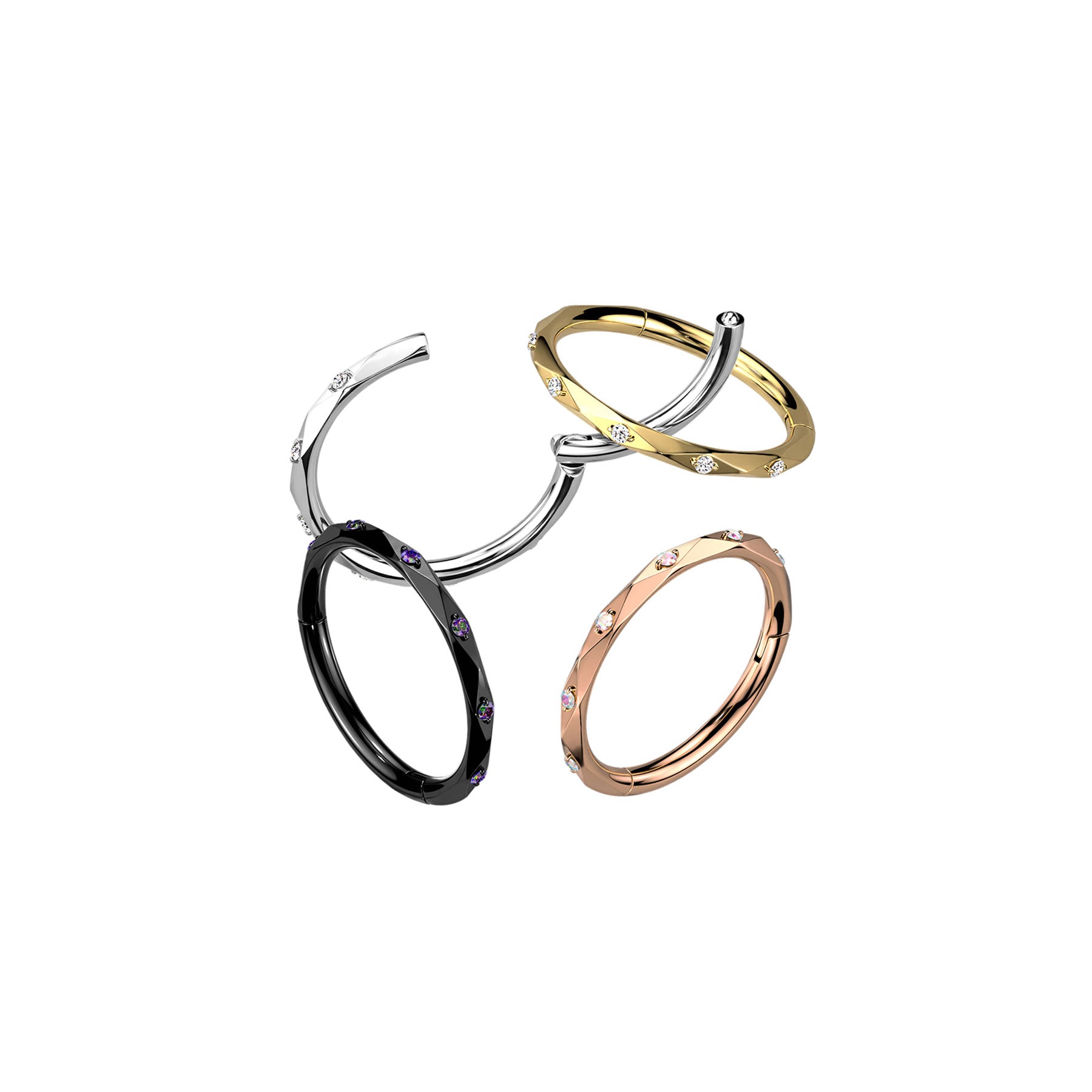 Piercing Oreille ou Nez ISABELLA en Titane et Zirconium