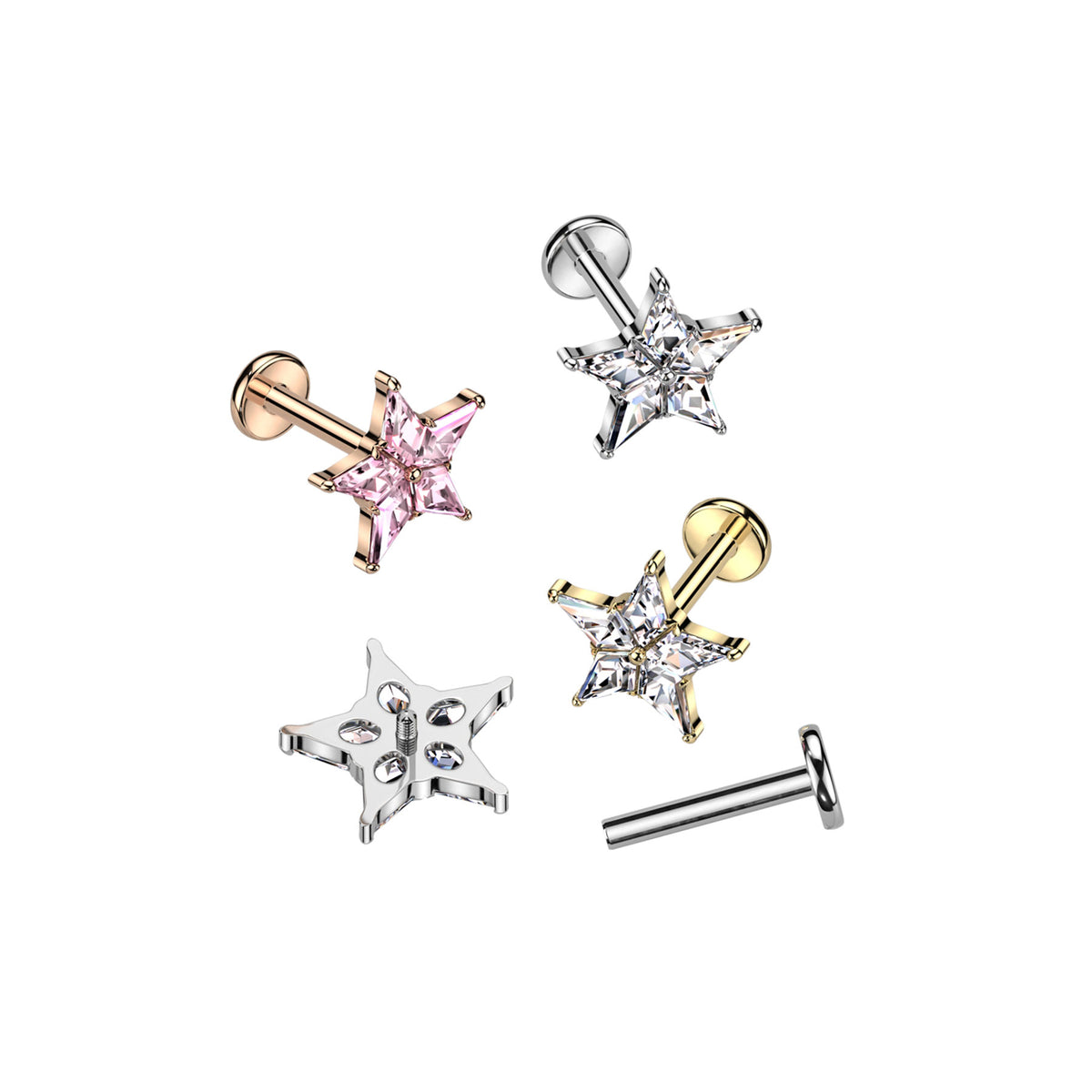 Piercing Labret IZARRA en Titane et Zirconium