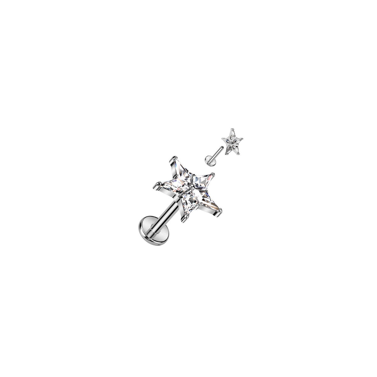 Piercing Labret IZARRA en Titane et Zirconium