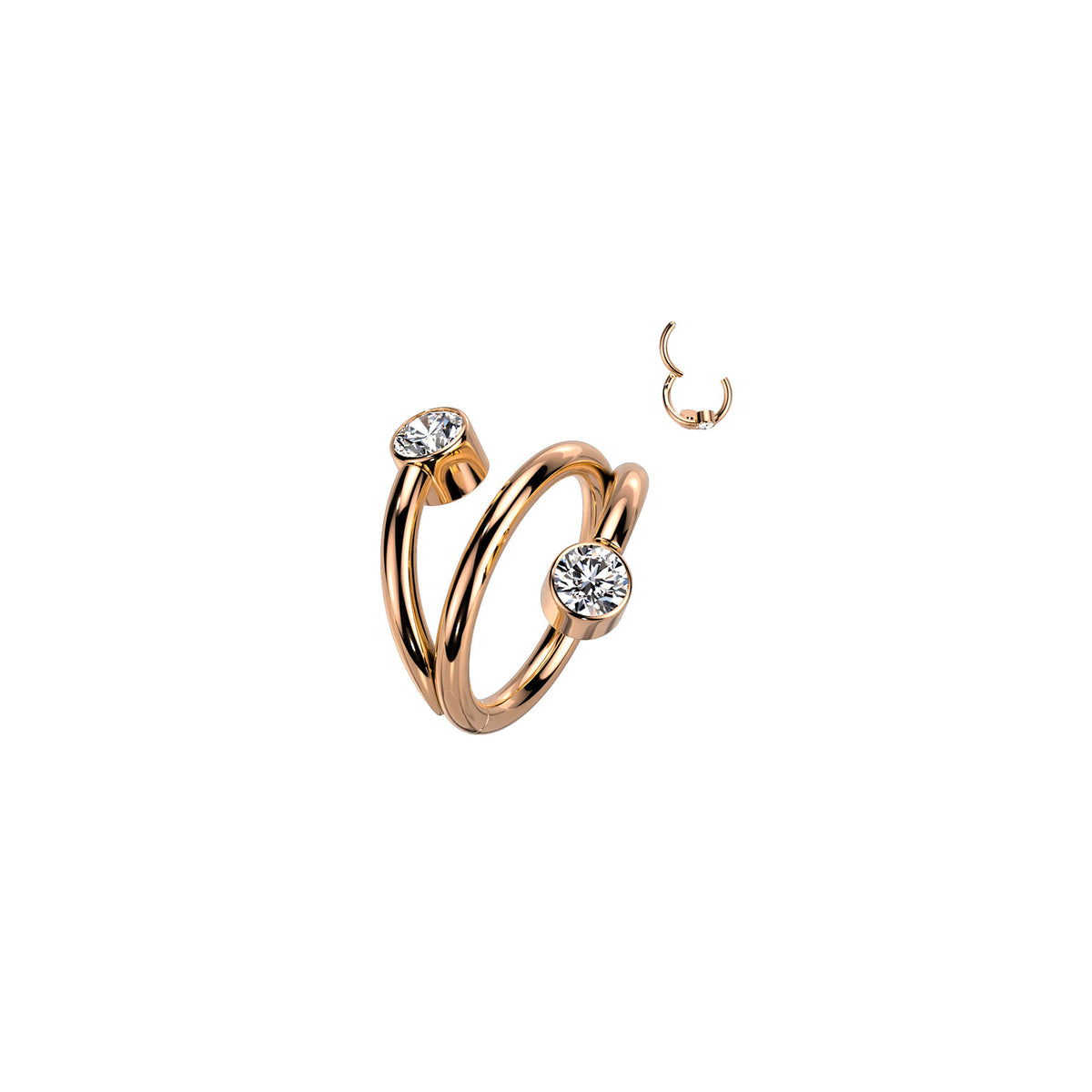 Piercing Oreille JADA en Titane et Zirconium