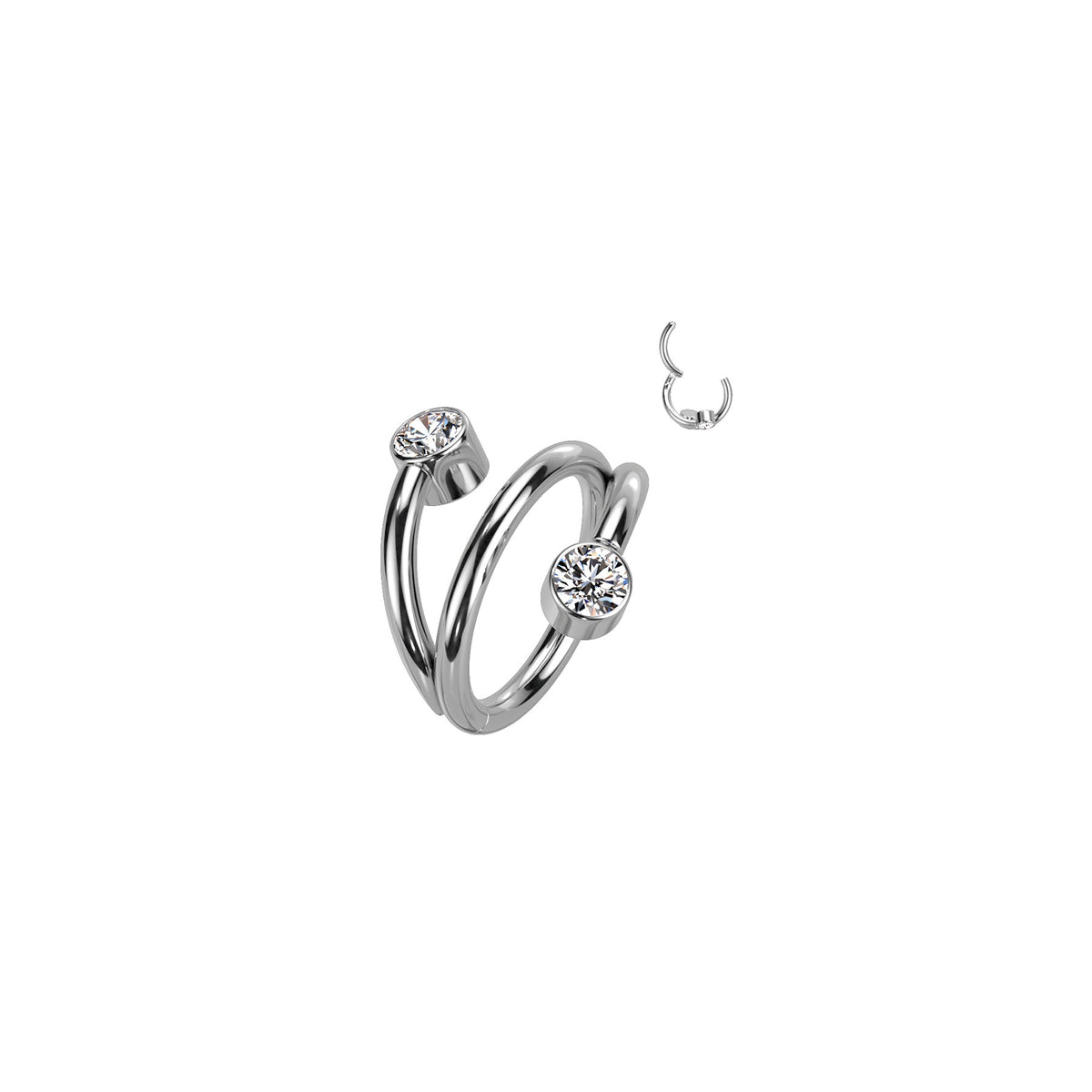 Piercing Oreille JADA en Titane et Zirconium